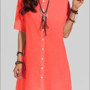 Women’s loose fitting watermelon colored blouse